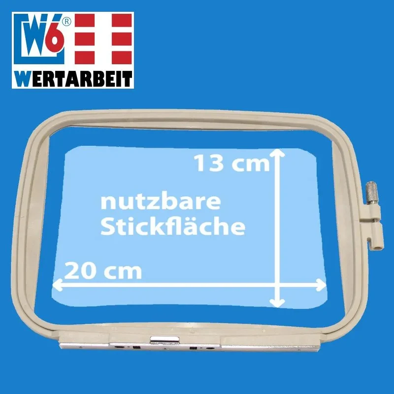 W6 Nähmaschinen Stickrahmen 13 x 20 cm