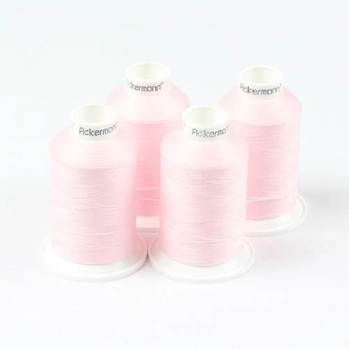 Ackermann Bauschgarn Nähgarn Stärke 120 - 4x 1.000 m, Farbe 5117 sehr helles rosa