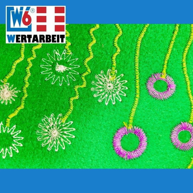 W6 Nähmaschinen Kreis- und Blumen- Kreativ-Nähfuß (Spezialfuß)