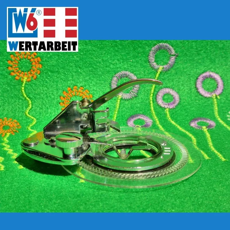 W6 Nähmaschinen Kreis- und Blumen- Kreativ-Nähfuß (Spezialfuß)