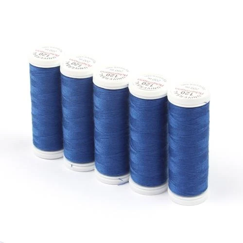 Ackermann Universal Nähgarn Stärke 120 - 5x 200 m, Farbe 0886 dunkelblau