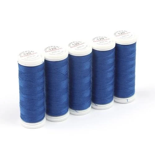 Ackermann Universal Nähgarn Stärke 120 - 5x 200 m, Farbe 0886 dunkelblau