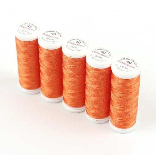 Ackermann Embroidery Nähgarn Stärke 40 - 5x 260 m, Farbe 2813 ingwerbraun