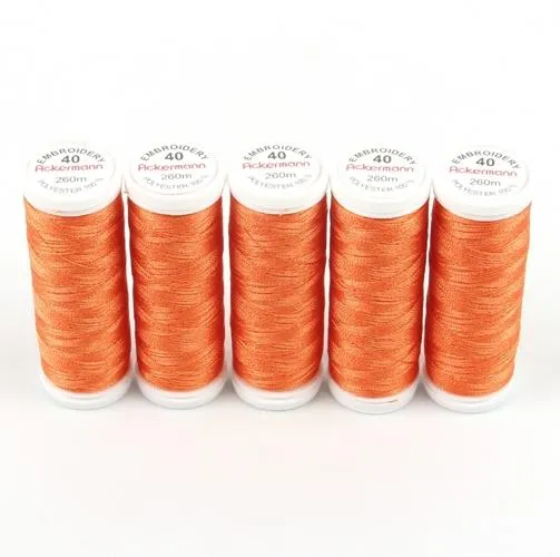 Ackermann Embroidery Nähgarn Stärke 40 - 5x 260 m, Farbe 2813 ingwerbraun