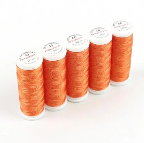 Ackermann Embroidery Nähgarn Stärke 40 - 5x 260 m, Farbe 2813 ingwerbraun