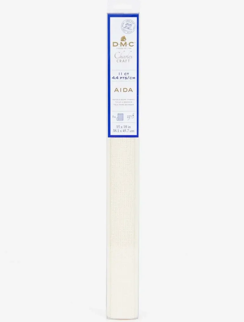 DMC Aida Stoff weiß 38,1 x 45,7 cm 4.4 PTS/cm II CT