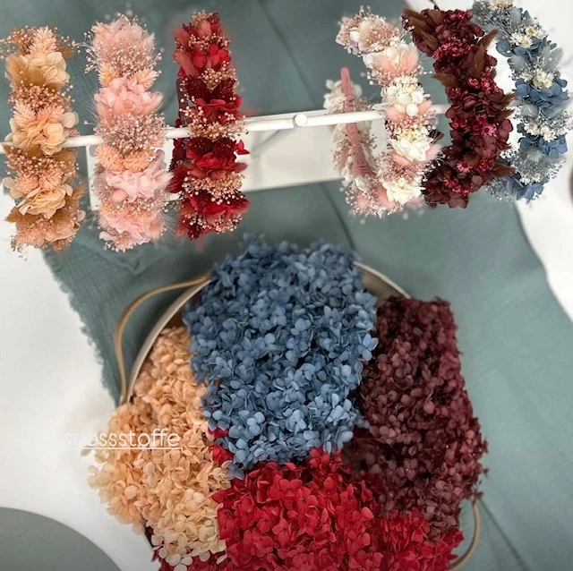 Kinderkurs Buchstabe oder Haarkranz aus Trockenblumen