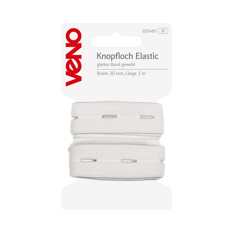 VENO Knopflochgummi 20 mm – flexibel in der Weite