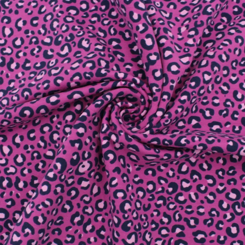 French Terry Leopardenmuster