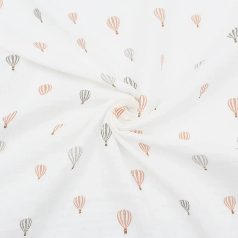 Musselinstoff Heißluftballons