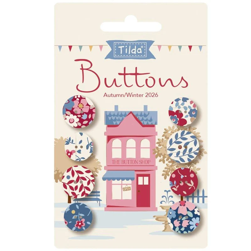 Tilda Village Life Buttons- Winter
