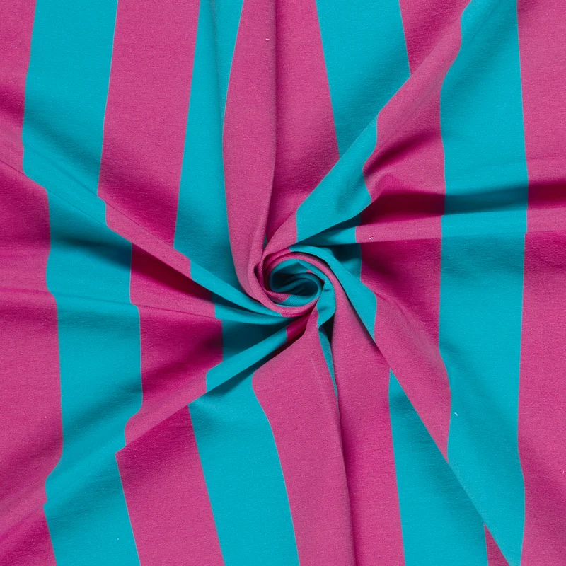 French Terry Streifen – Blau