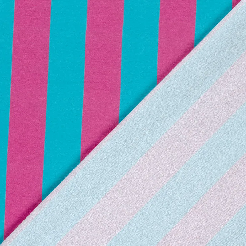 French Terry Streifen – Blau