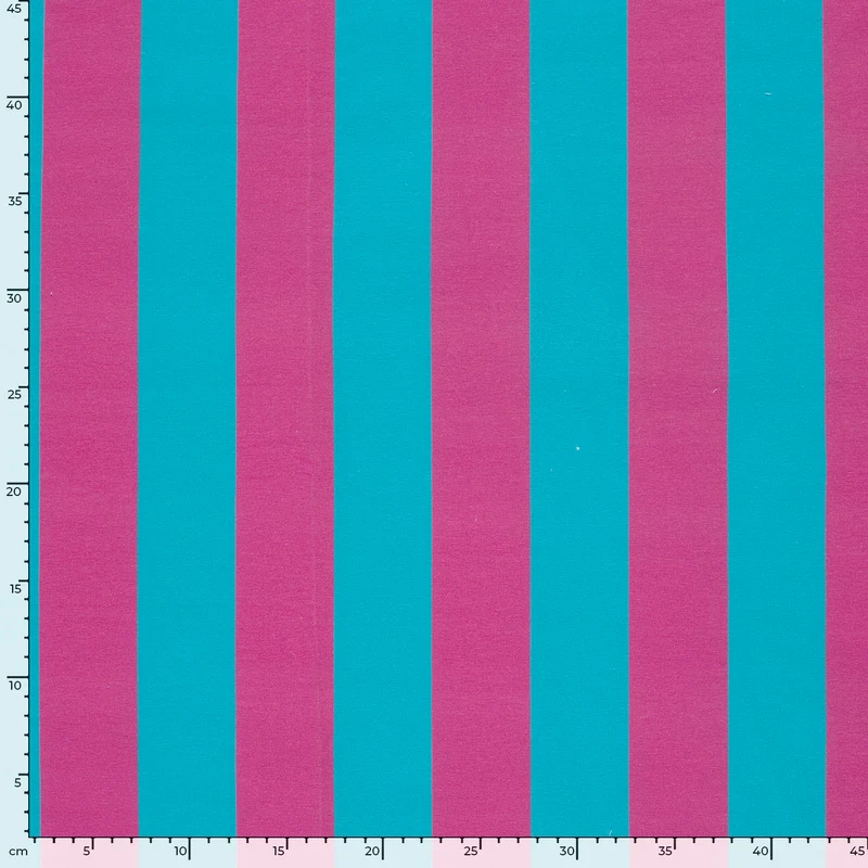 French Terry Streifen – Blau