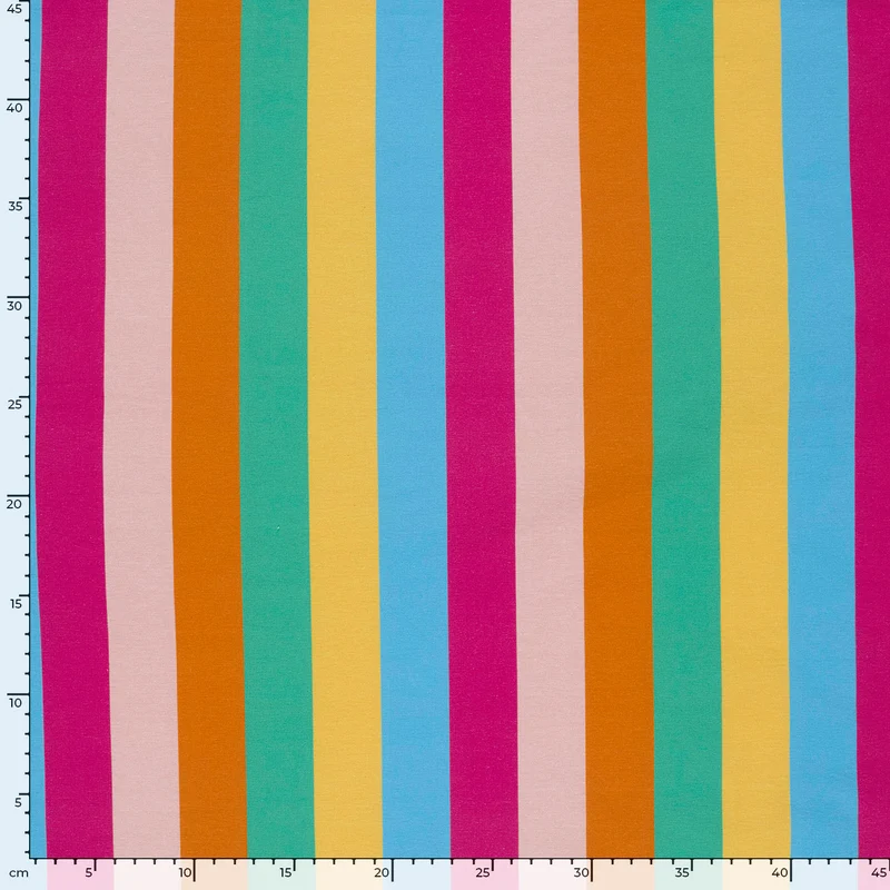 French Terry Streifen – Fuchsia