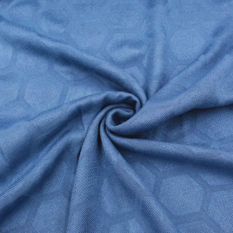 Viskose-Bambus Stoff Wabenmuster | Blau