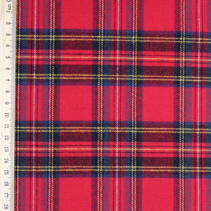 Baumwollstoff angeraut – Schottenkaro-Muster