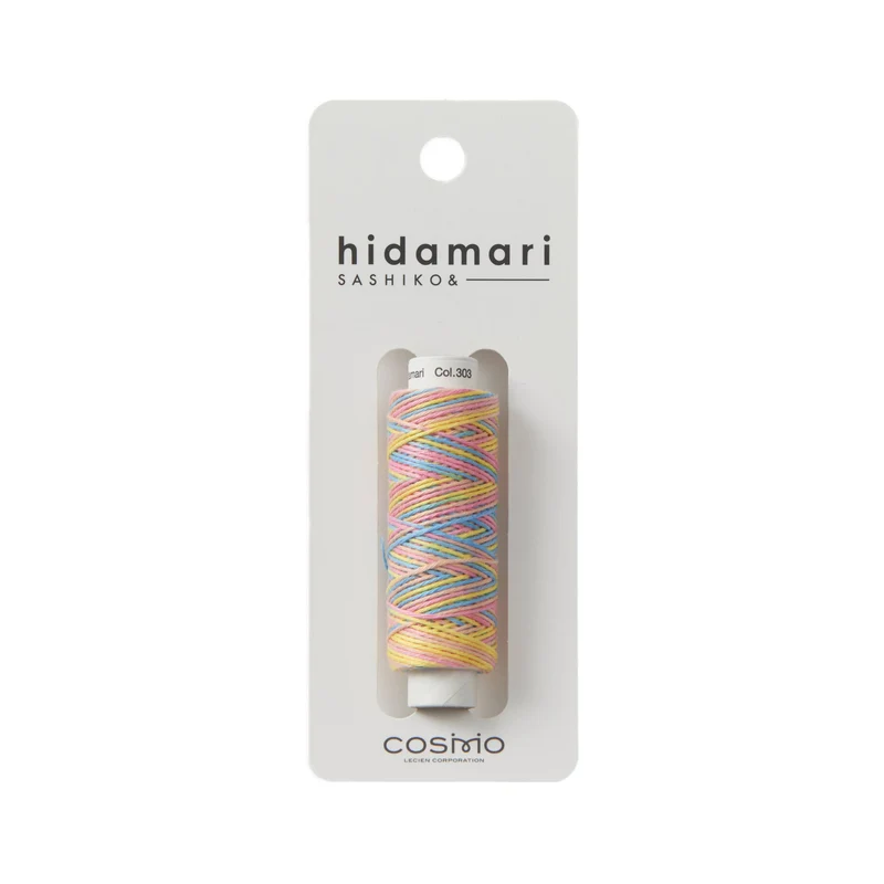 Hidamari Sashiko Garn - Multicolor - 303 gelb rosa