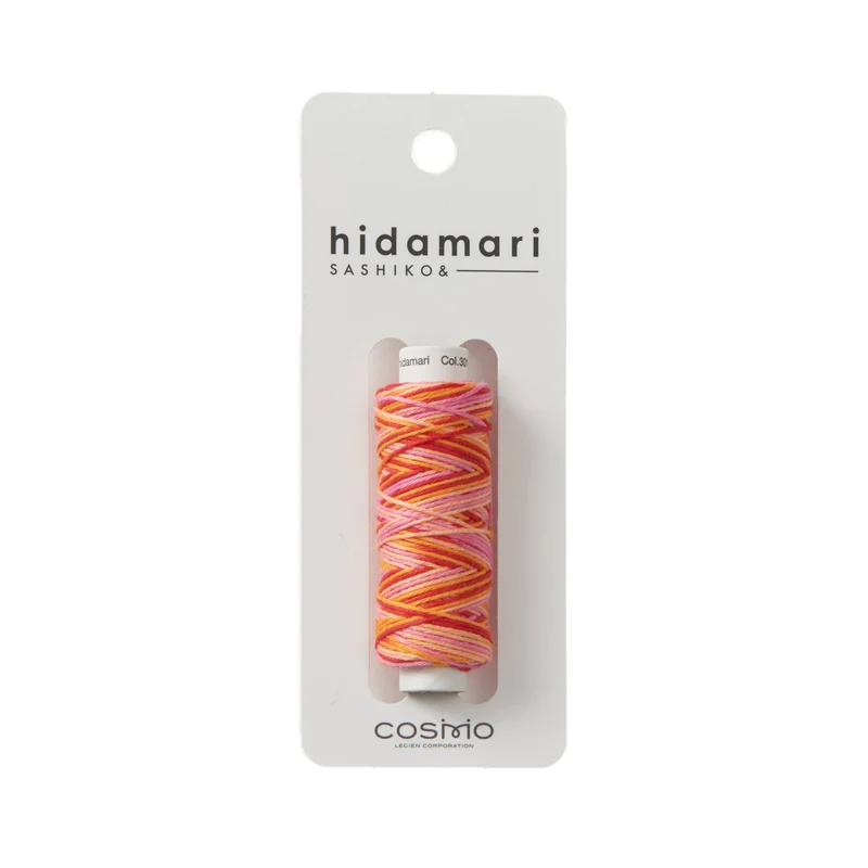 Hidamari Sashiko Garn - Multicolor - 301 rot orange