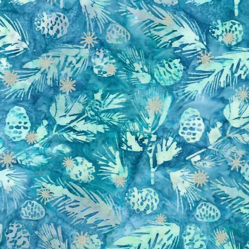 Robert Kaufman, Artisan Batiks, Evergreen Metallic Batiks - 10pc Fat Quarter Bundle