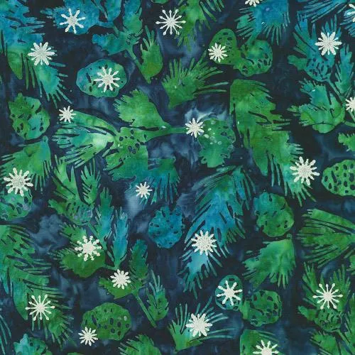 Robert Kaufman, Artisan Batiks, Evergreen Metallic Batiks - 10pc Fat Quarter Bundle