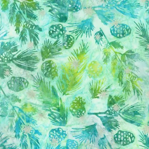 Robert Kaufman, Artisan Batiks, Evergreen Metallic Batiks - 10pc Fat Quarter Bundle
