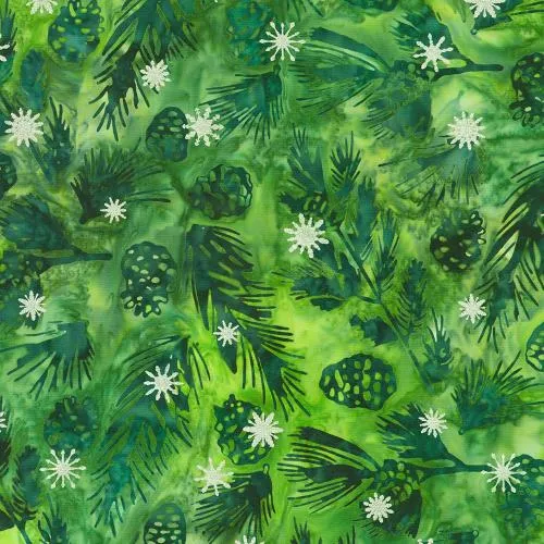 Robert Kaufman, Artisan Batiks, Evergreen Metallic Batiks - 10pc Fat Quarter Bundle