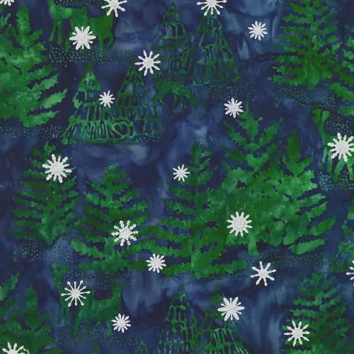 Robert Kaufman, Artisan Batiks, Evergreen Metallic Batiks - 10pc Fat Quarter Bundle