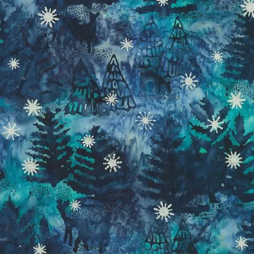 Robert Kaufman, Artisan Batiks, Evergreen Metallic Batiks - 10pc Fat Quarter Bundle