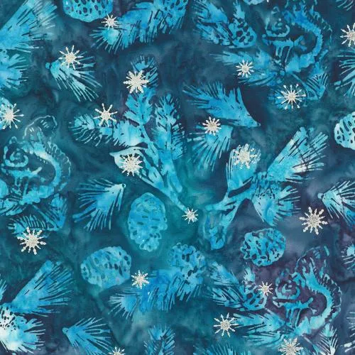 Robert Kaufman, Artisan Batiks, Evergreen Metallic Batiks - 10pc Fat Quarter Bundle