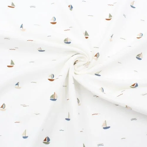 Jersey Stoff Segelboote