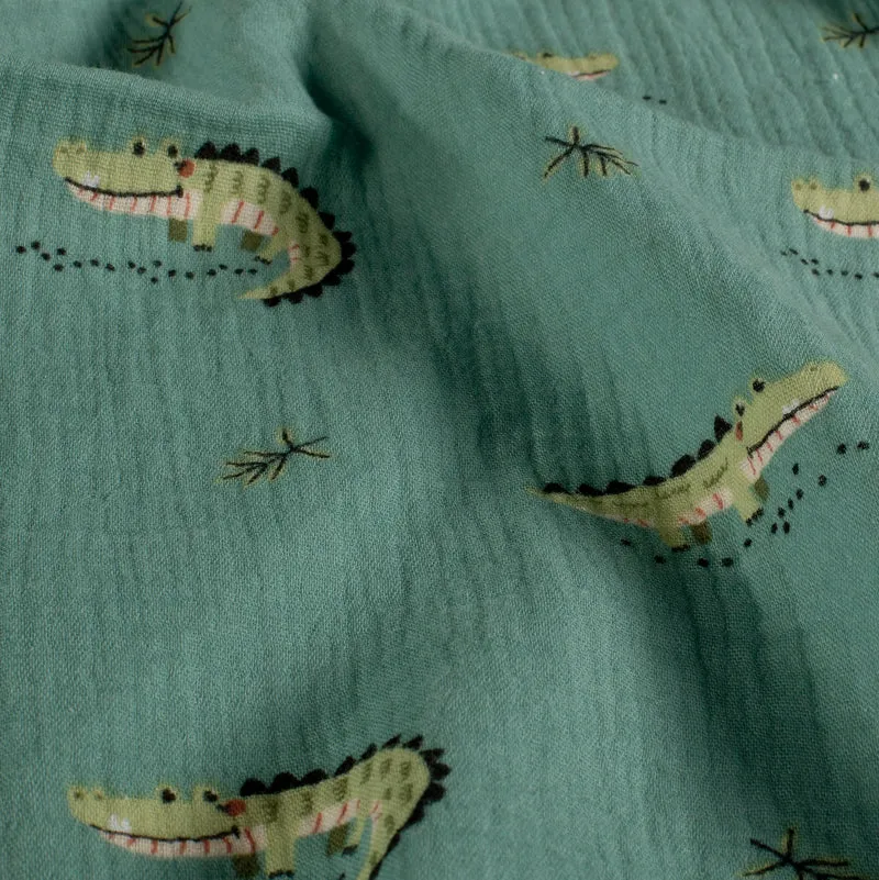 Musselin Krokodile – Indigo