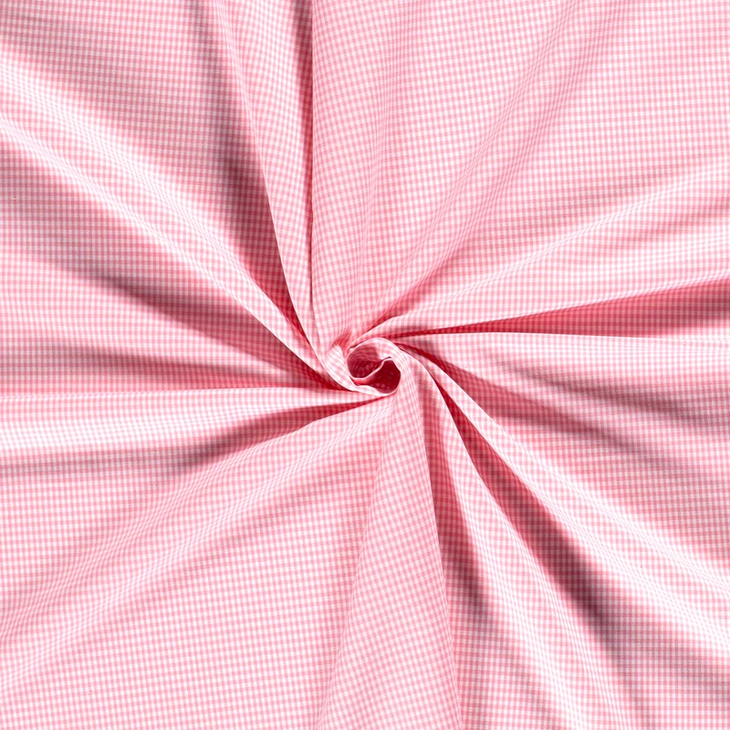 Baumwollpopeline Karo – Rosa