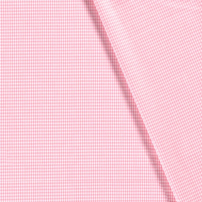 Baumwollpopeline Karo – Rosa