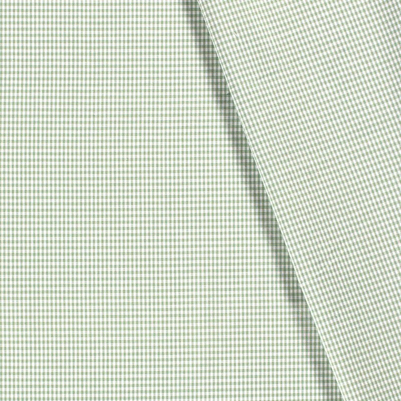 Baumwollpopeline Karo – Mint