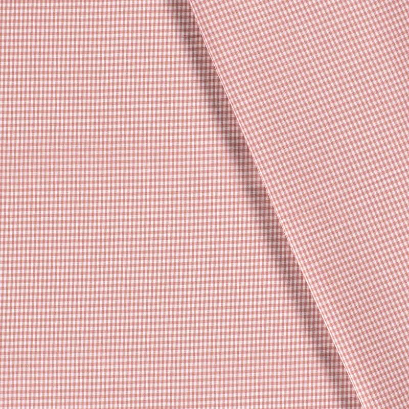 Baumwollpopeline Karo – Rosa