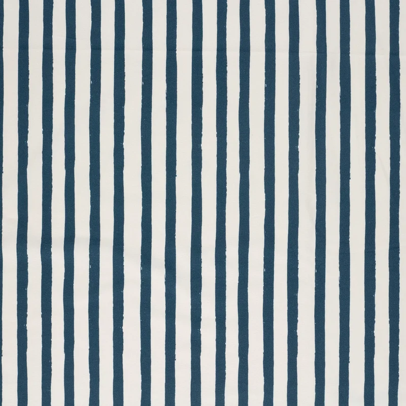French Terry GOTS Streifen – Stahlblau