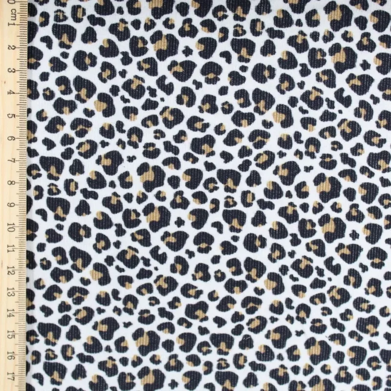 Feincord Leopardenmuster