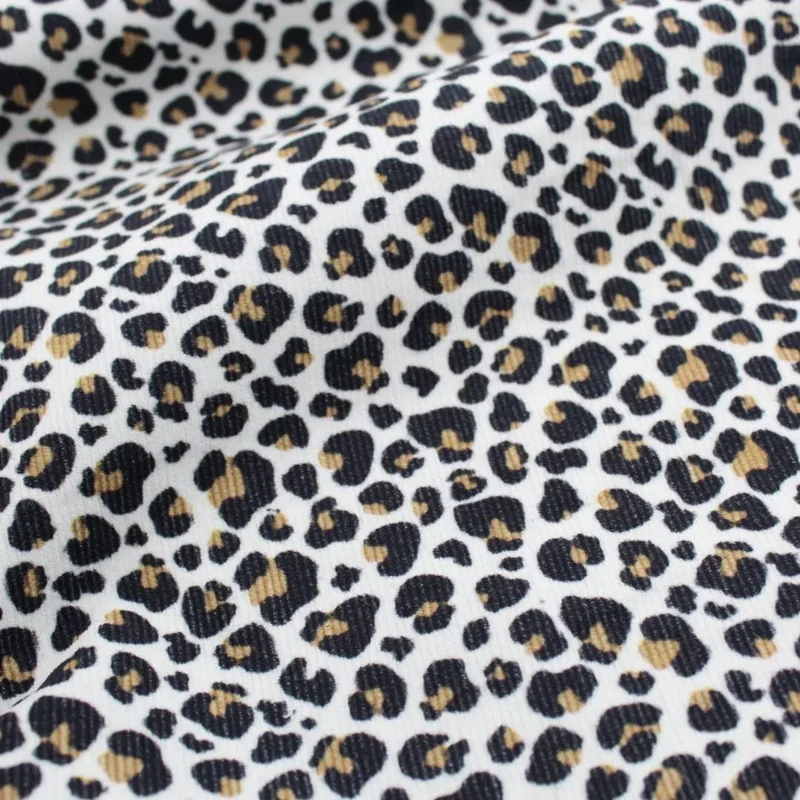Feincord Leopardenmuster