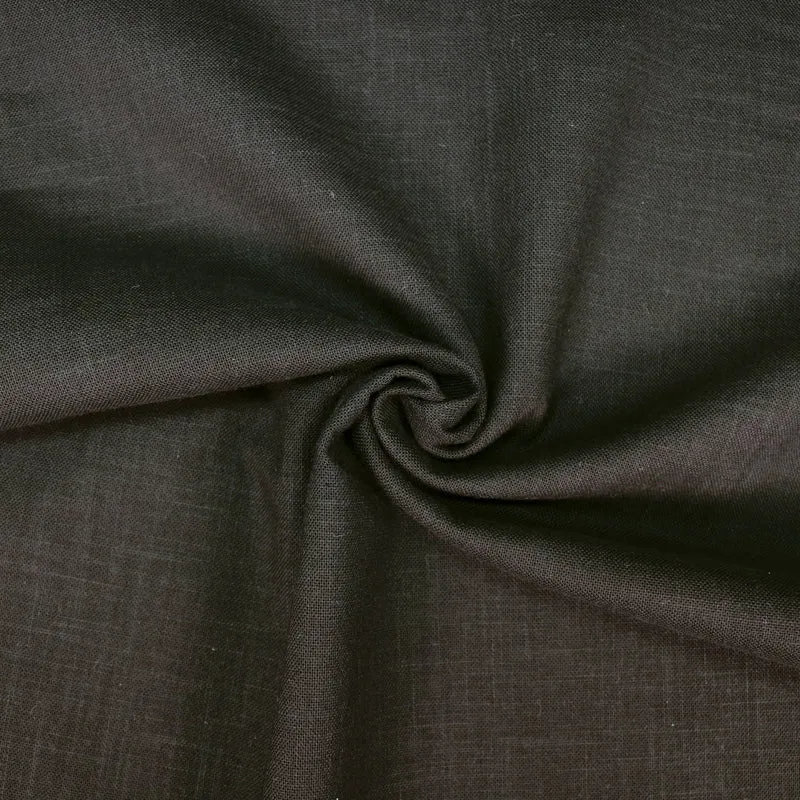 Sashiko Stoff Einfarbig - Schwarz