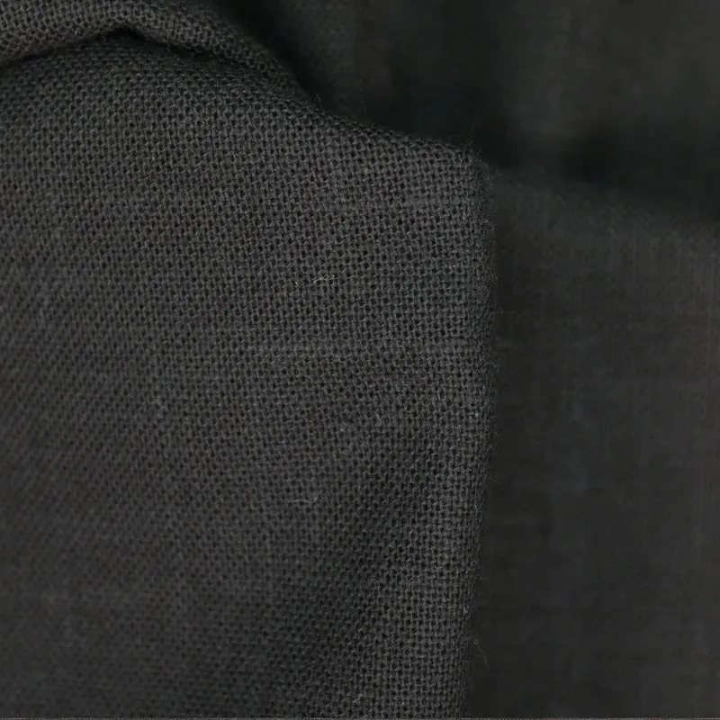 Sashiko Stoff Einfarbig - Schwarz