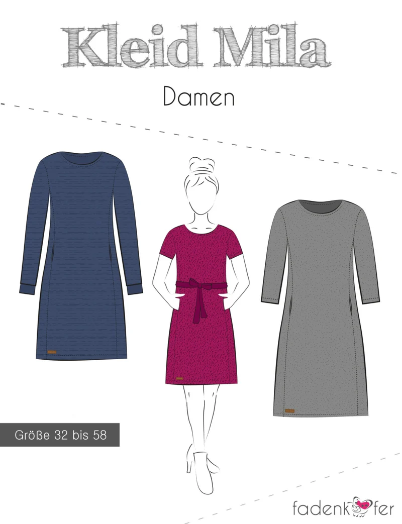 Fadenkäfer Schnittmuster "Mila" Kleid Damen