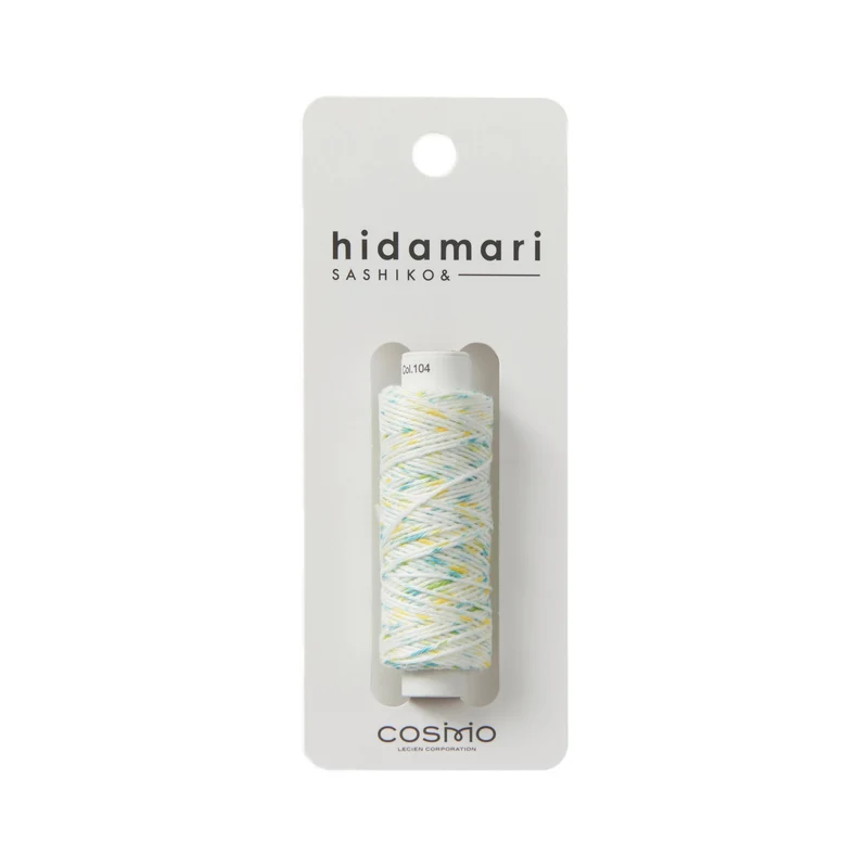 Hidamari Sashiko Garn - Kasuri - 104 grün gelb