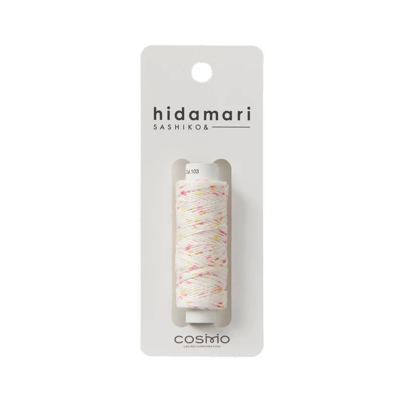 Hidamari Sashiko Garn - Kasuri - 103 pink gelb