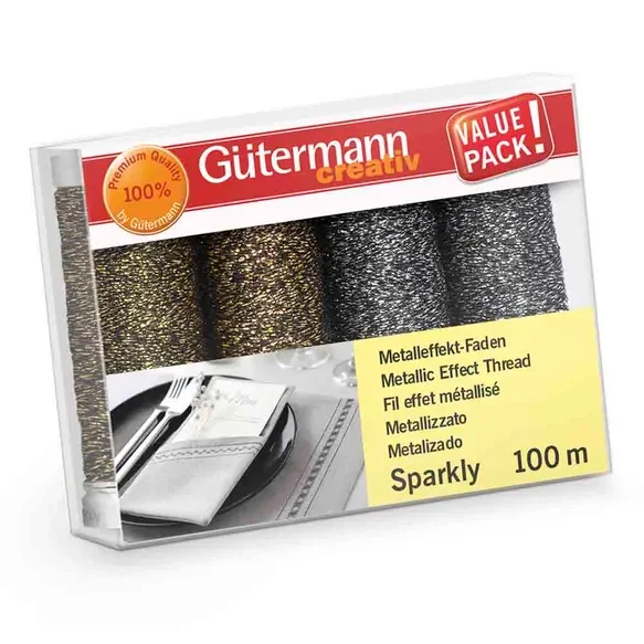 Gütermann Nähfaden-Set Sparkly 4x100m