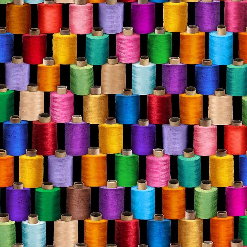 Thread & Thimble-Thread Spools, Brite Multi