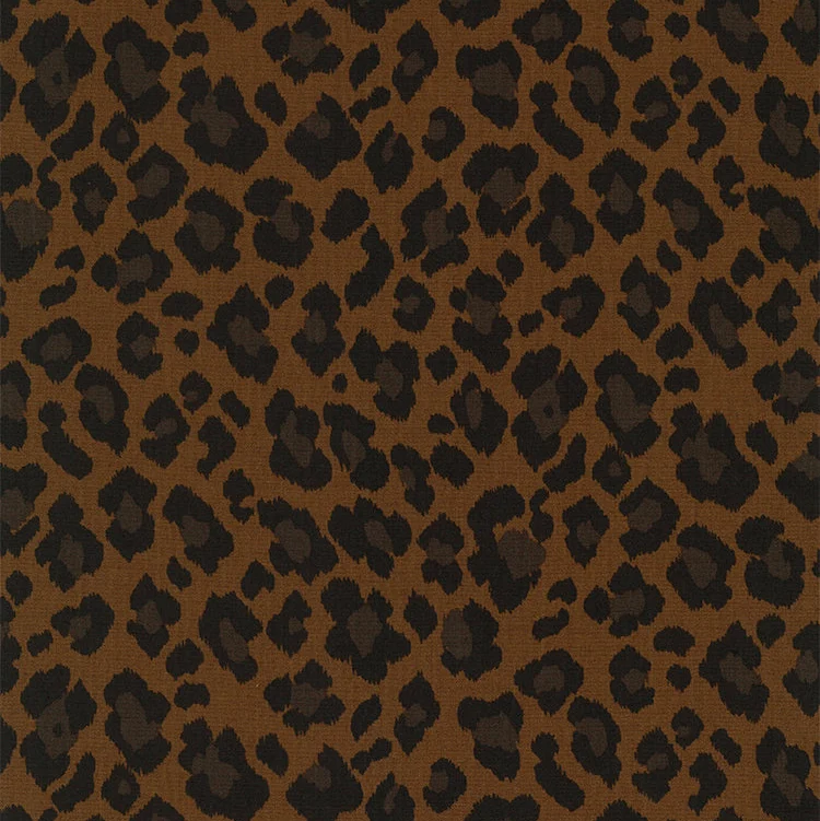 Kokka Baumwollstoff Leo Braun – Japanischer Animal Print