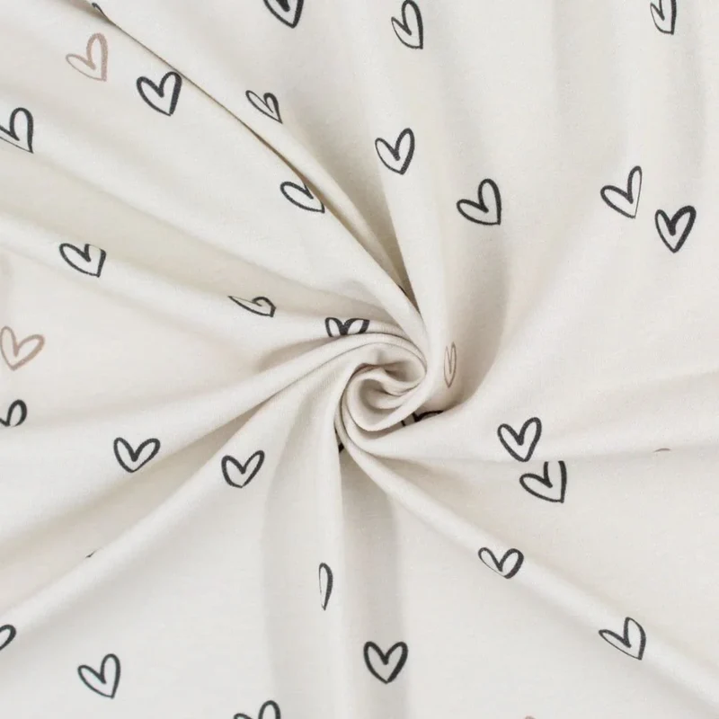 Jersey Stoff „Kleine Herzen“