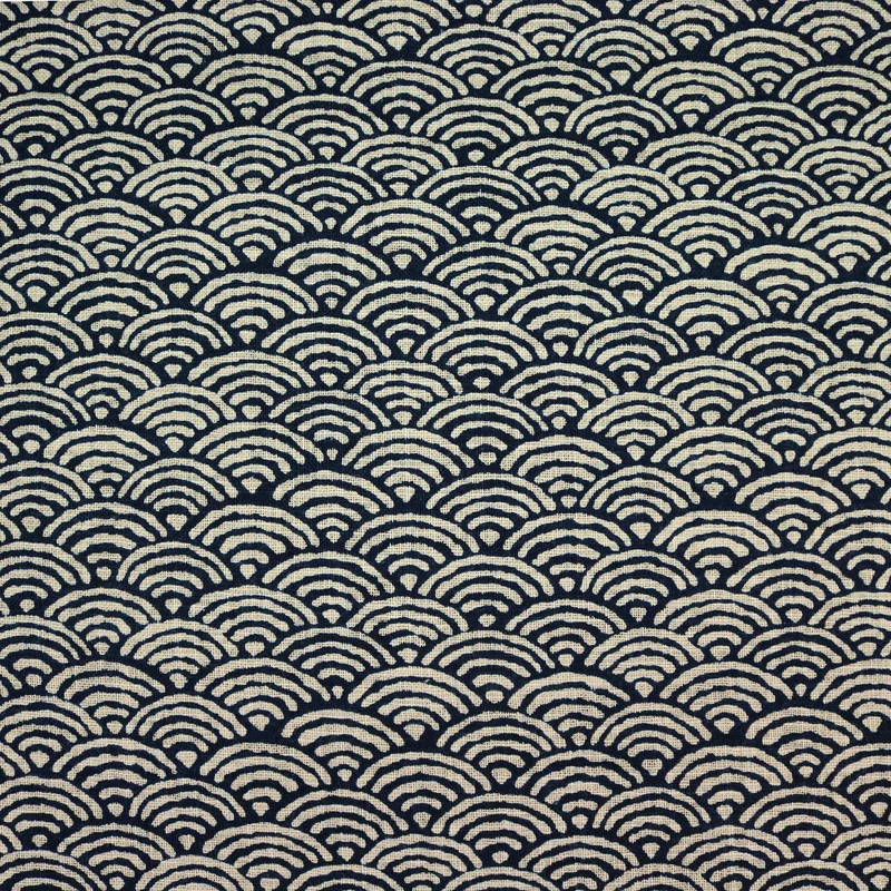 Seigaha Midi No.3 - Dunkelblau