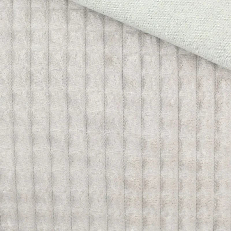 Cord mit Quadratten | Velour Polsterstoff